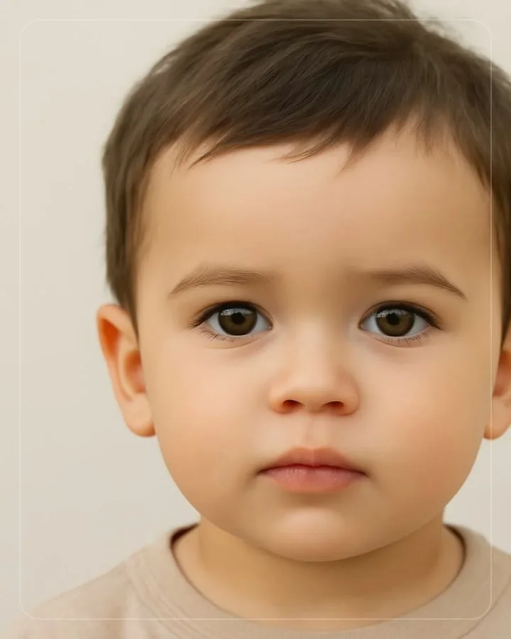 Example AI-generated result for Upload parent photos and preview a future baby look: HD future baby result